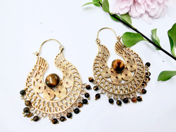 Tigers Eye Bohemian Earrings