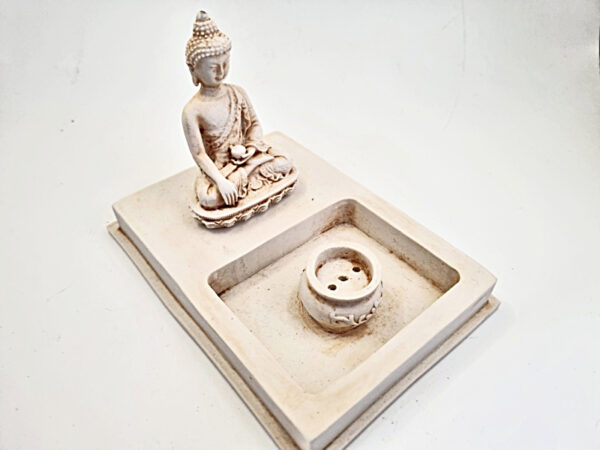 Buddha Square Incense Holder (Holds 3 incense sticks)