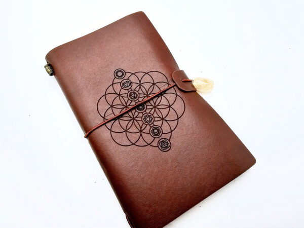 Flower Of Life Chakra Symbol Brown Journal