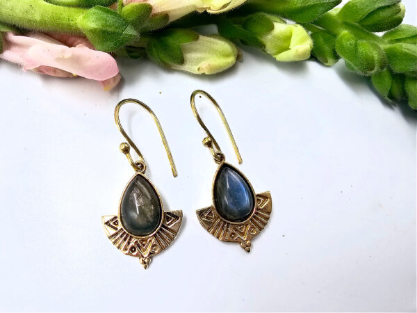 Tribal Labradorite Earrings