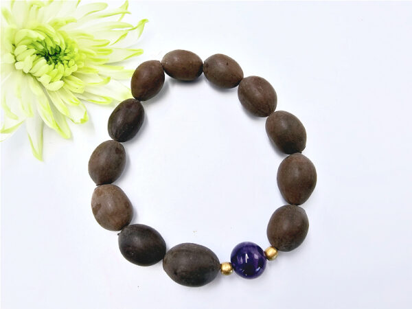 Lotus Seed & Amethyst Bangle