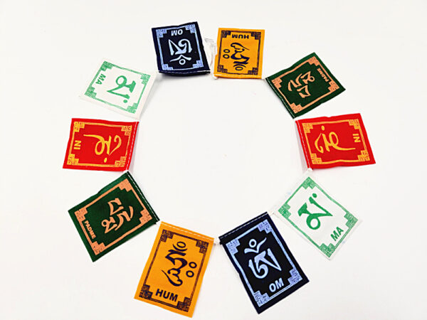 Om Mani Padme Hum Mantra Flags (Small)