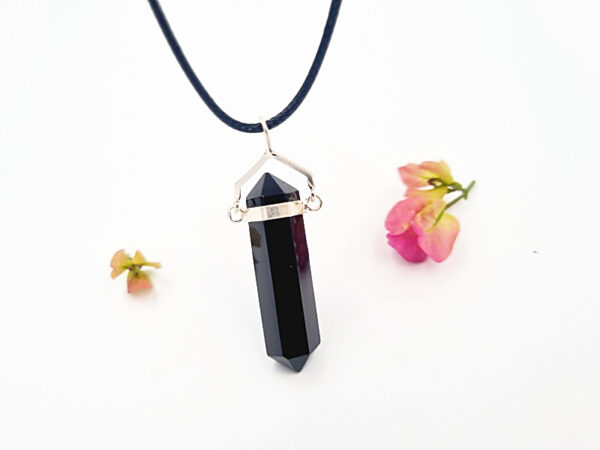 Black Obsidian Point Necklace Swivel