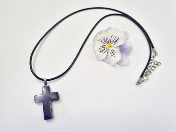 Rainbow Fluorite Cross Necklace - Image 2