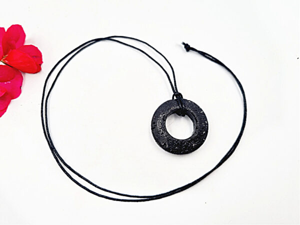 Round Lava Stone Necklace (Grounding) - Image 2