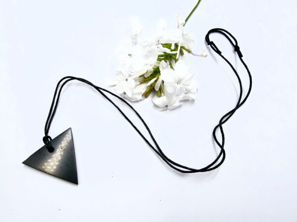 Shungite Triangle Necklace (3cm) - Image 2