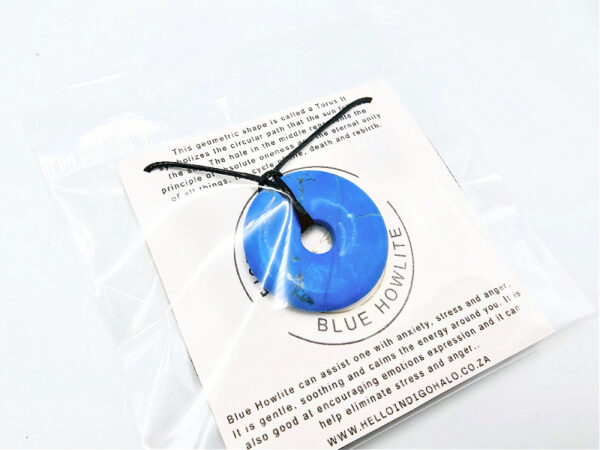 Blue Howlite Pi Stone 35mm