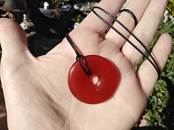 Carnelian Pi Stone Donut 35mm - Image 2