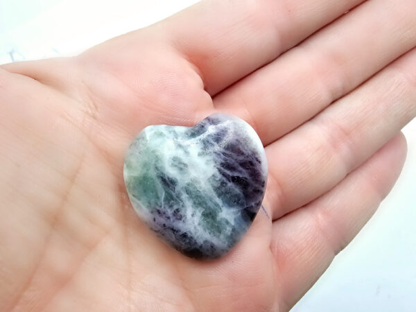 Rainbow Fluorite Heart (3cm)