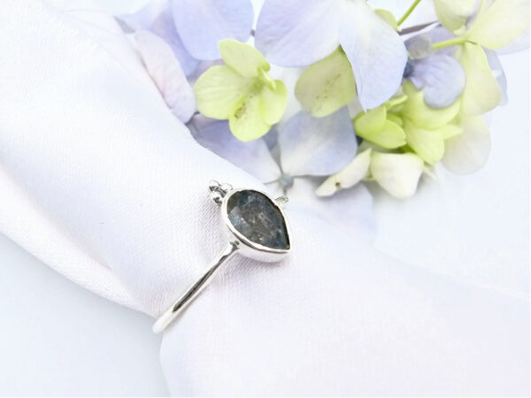 Labradorite Ring Drop & Circles (925 Silver)