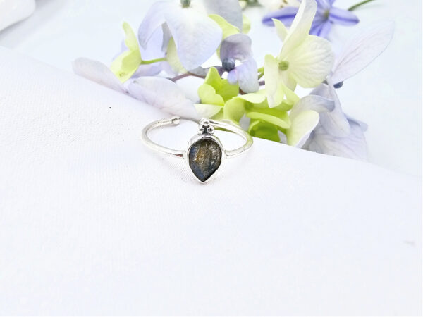 Labradorite Ring Drop & Circles (925 Silver) - Image 2