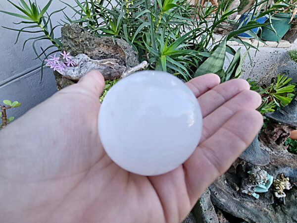 Selenite Sphere (16cm Circumference) - Image 2