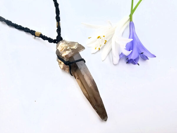 Smoky Quartz Macrame Necklace