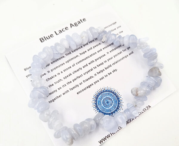 Blue Lace Agate Chips Bangle