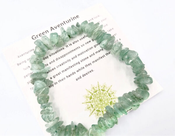 Green Aventurine Chips Bangle