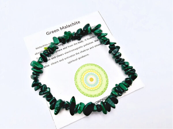 Green Malachite Chips Bangle