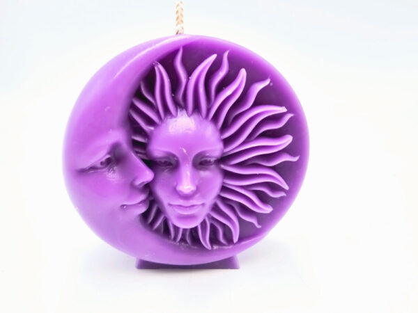 Sun & Moon Purple Candle (9cm