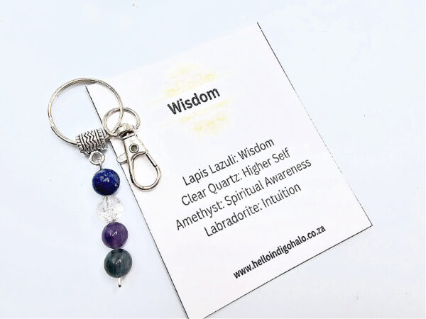 Wisdom Gemstone Key Ring