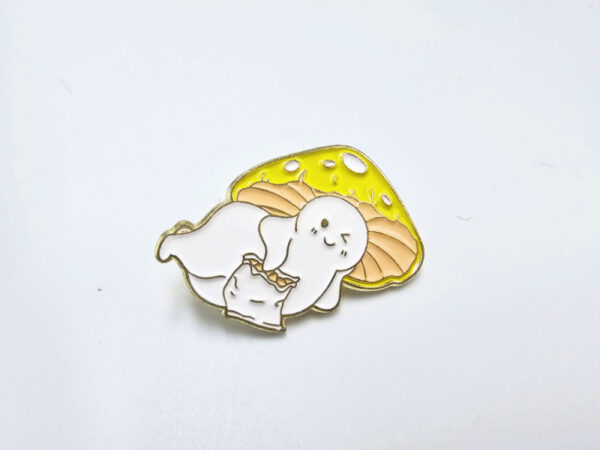 Yellow Mushroom Pin Badge