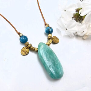 Hello Indigo Halo Online Store Amazonite necklace