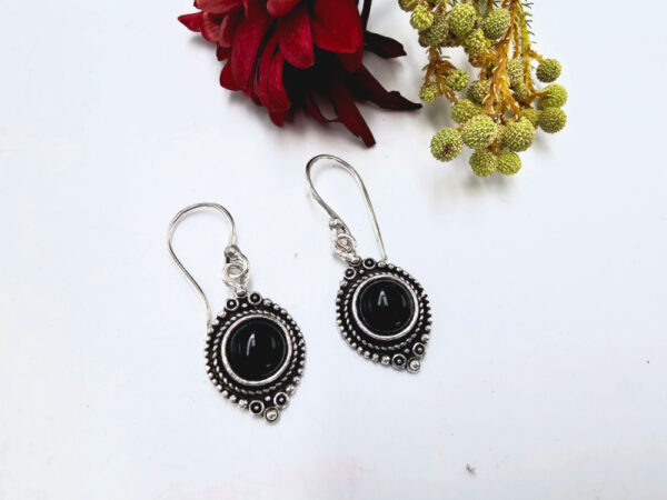 Black Onyx Earrings New Age