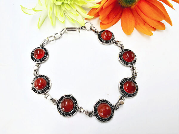 Carnelian Gem Bracelet Links