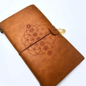 NEW Chakra Flower Of Life Journal Tan 20x12cm