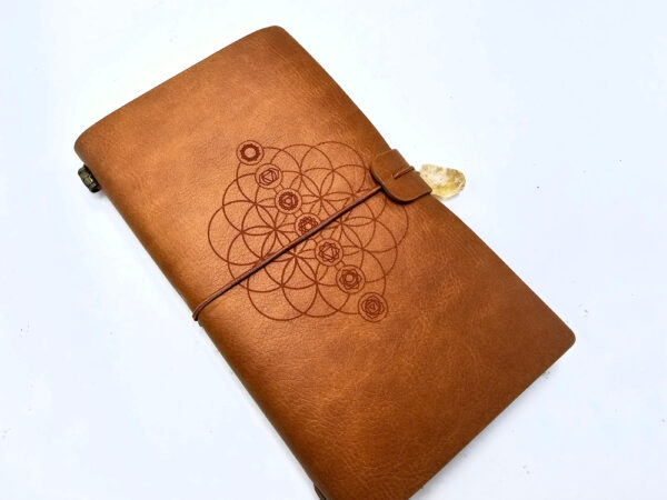 Chakra Flower Of Life Journal Tan (20x12cm)