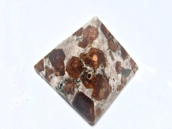 Garnet In Limestone Pyramid (4cm)