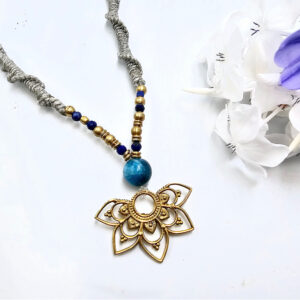 Hello Indigo Halo Online Store Mandala macrame necklace