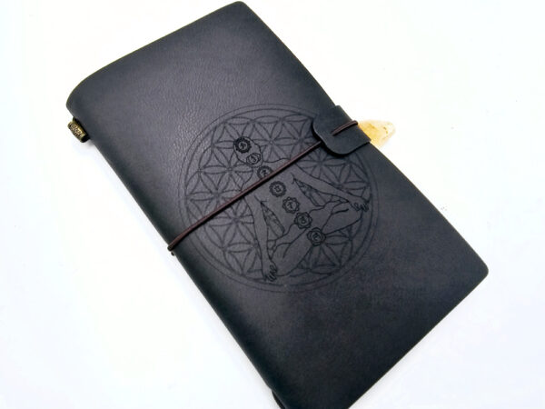 Meditation Chakra Flower Of Life Journal Black (20x12cm)