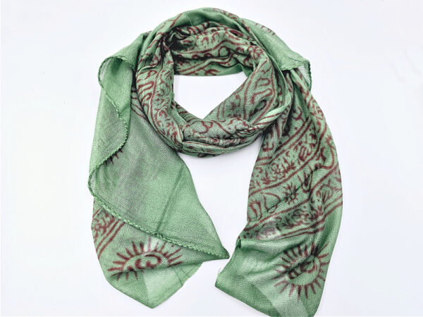 Meditation Scarf - Green Om