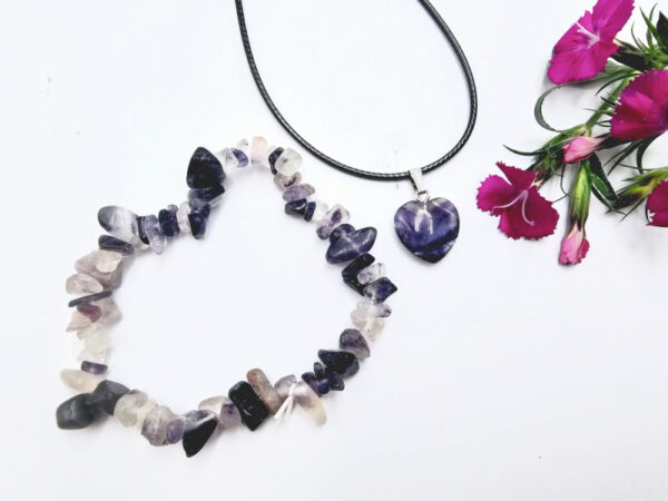 Rainbow Fluorite Jewellery Gift Set (Manifesting) - Image 2