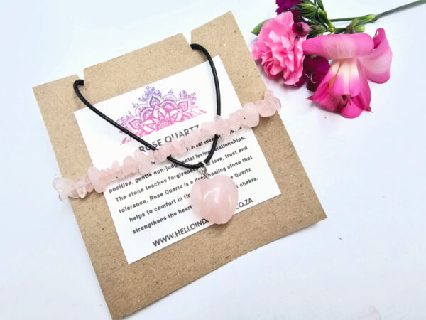 Rose Quartz Jewellery Gift Set (Love)