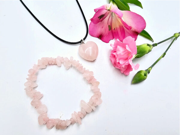 Rose Quartz Jewellery Gift Set (Love) - Image 2