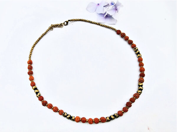 Rudraksha Brass Necklace B