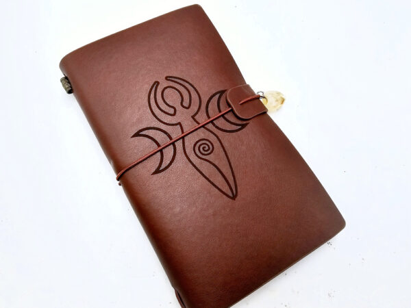 Triple Moon Goddess Journal Brown (20x12cm)