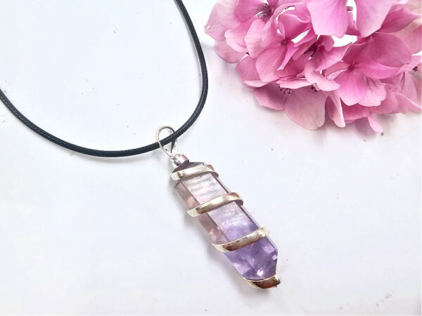 Amethyst Spiral Necklace