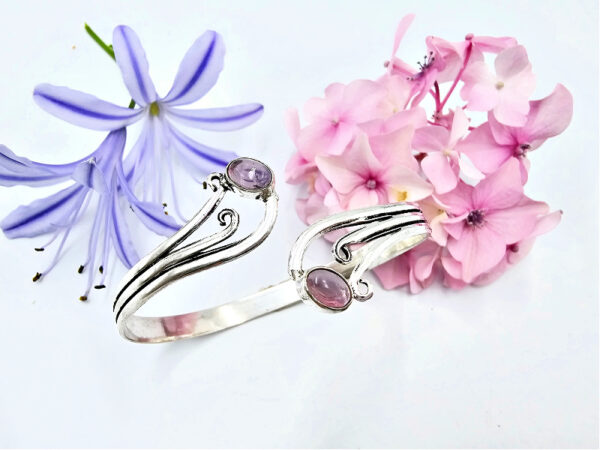 Amethyst Bangle Double Swirl