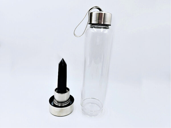 Black Onyx Crystal Water Bottle - Image 2