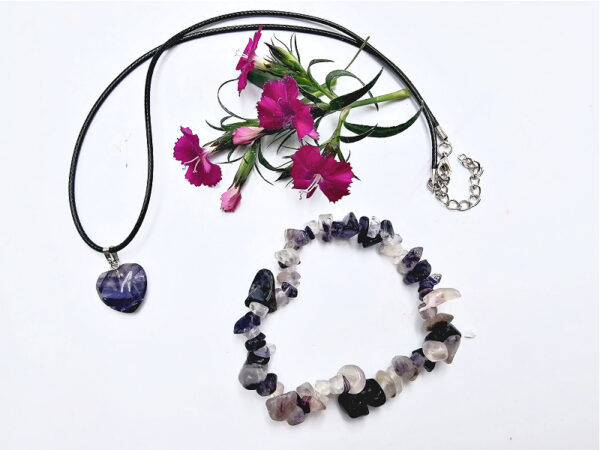 Rainbow Fluorite Jewellery Gift Set (Manifesting) - Image 3