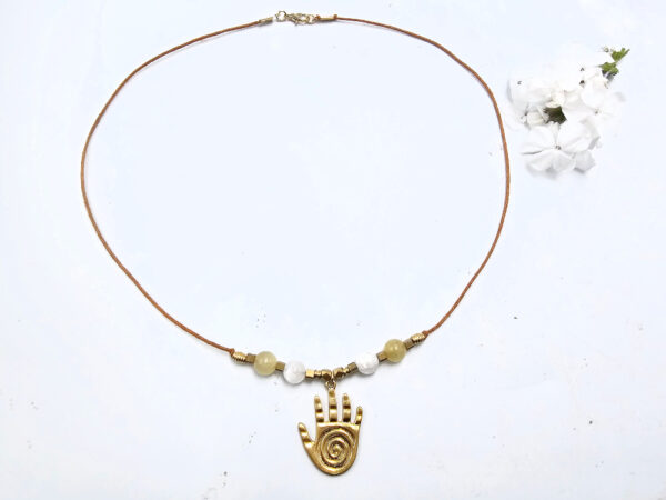 Healing Hand Brass Necklace - Image 2