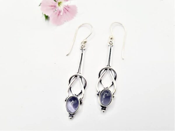 Earrings Amethyst Celtic Knot