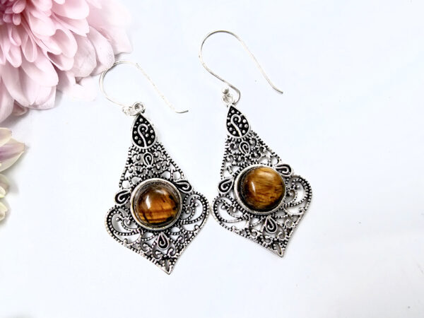 Tigers Eye Drop Earrings