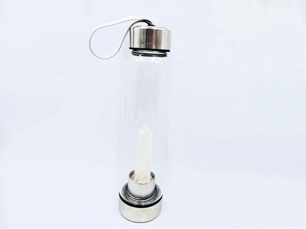 Clear Quartz Crystal Water Bottle