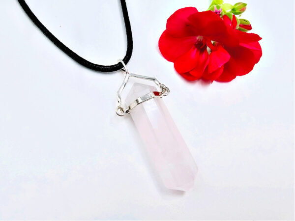 *Rose Quartz Swivel Necklace