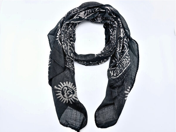 Meditation Scarf - Black Om