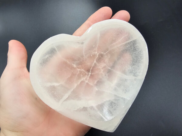 Selenite Heart Bowl (10cm) - Image 2