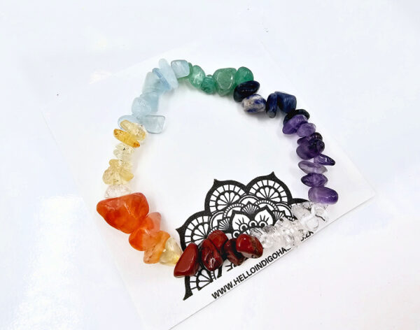 Colourful Gemstone Chips Bangle