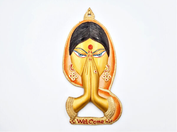 Colour Namaste' Welcome Sign - Metal (28 cm)